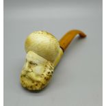 A Meerschaum pipe, marked made in Turkey