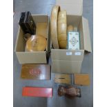 A collection of treen including bowls, boxes, etc. **PLEASE NOTE THIS LOT IS NOT ELIGIBLE FOR