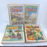 A collection of comics, 1970's Lion and Thunder, (2), 1980's Victor, (23), and 1980's The Battle