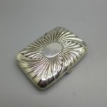 A Victorian silver cigarette case, 75g, 60mm x 85mm