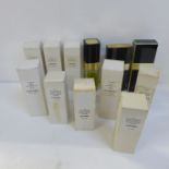 Twelve bottles of Chanel No. 5 perfumes, after shave, moisturiser and balm (three part and nine full