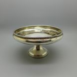 A silver sweetmeat dish, weight base, a/f, diameter 14cm