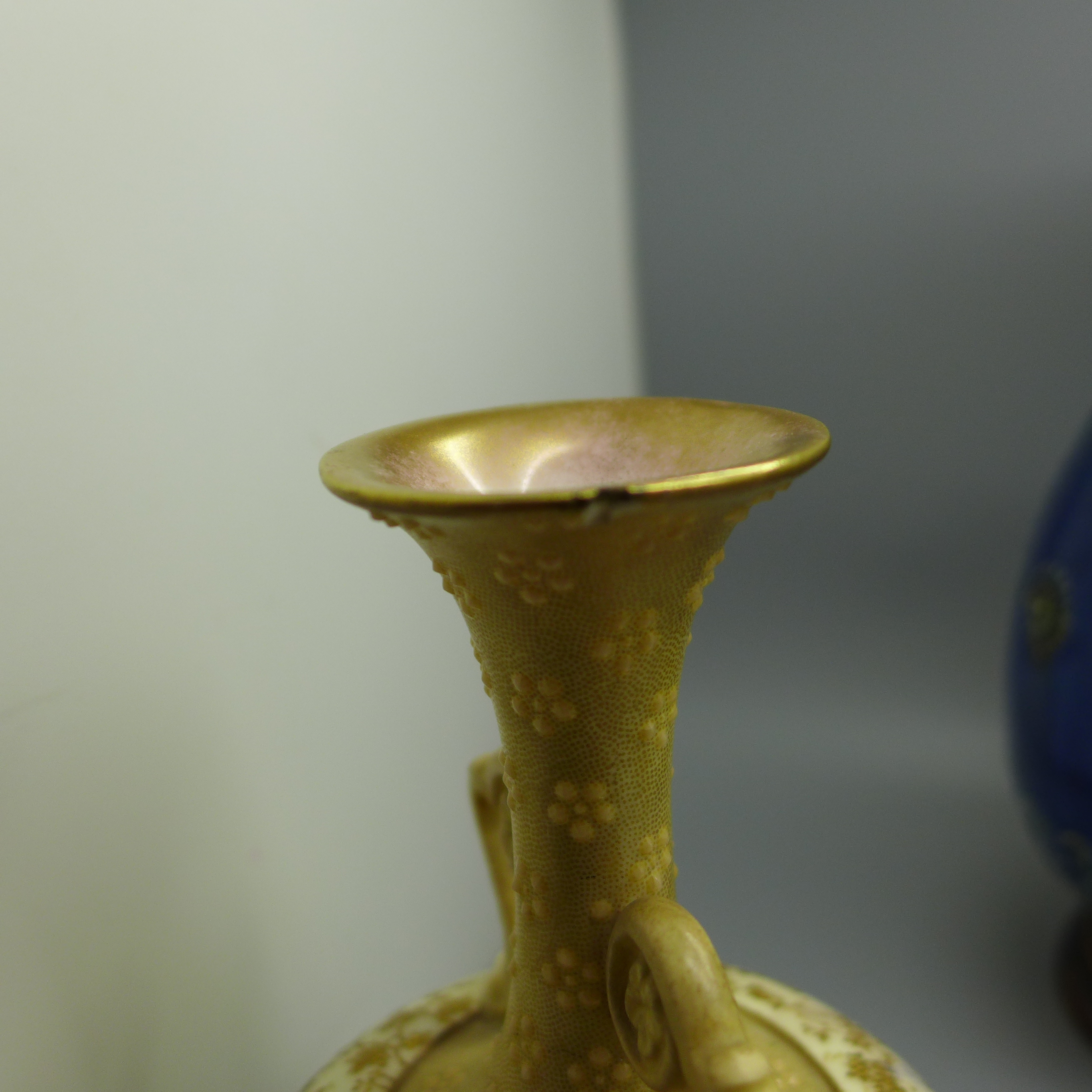 A Doulton Lambeth stoneware vase, a Doulton Burslem vase, a Moorcroft small bowl, all a/f and an - Image 3 of 13