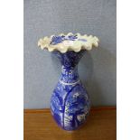 A Chinese blue and white porcelain vase