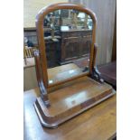 A Victorian mahogany toilet mirror