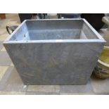 A galvanised water tank