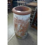 A terracotta chimney-pot