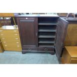 A George III mahogany press cupboard