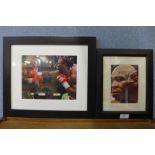 A signed Bradley J. Cooper limited edition print of Mike Tyson, no. 3/100 and another photographic