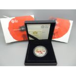 The Royal Mint, The Remembrance Day 2017 UK £5 Silver Proof Piedfort Coin, .925 silver, 56.56g,