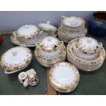 Lawleys' Hampton pattern dinnerware, approximately 65 pieces in total