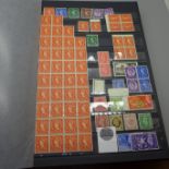 An album of GB pre-decimal mint stamps, some blocks, 20th Century
