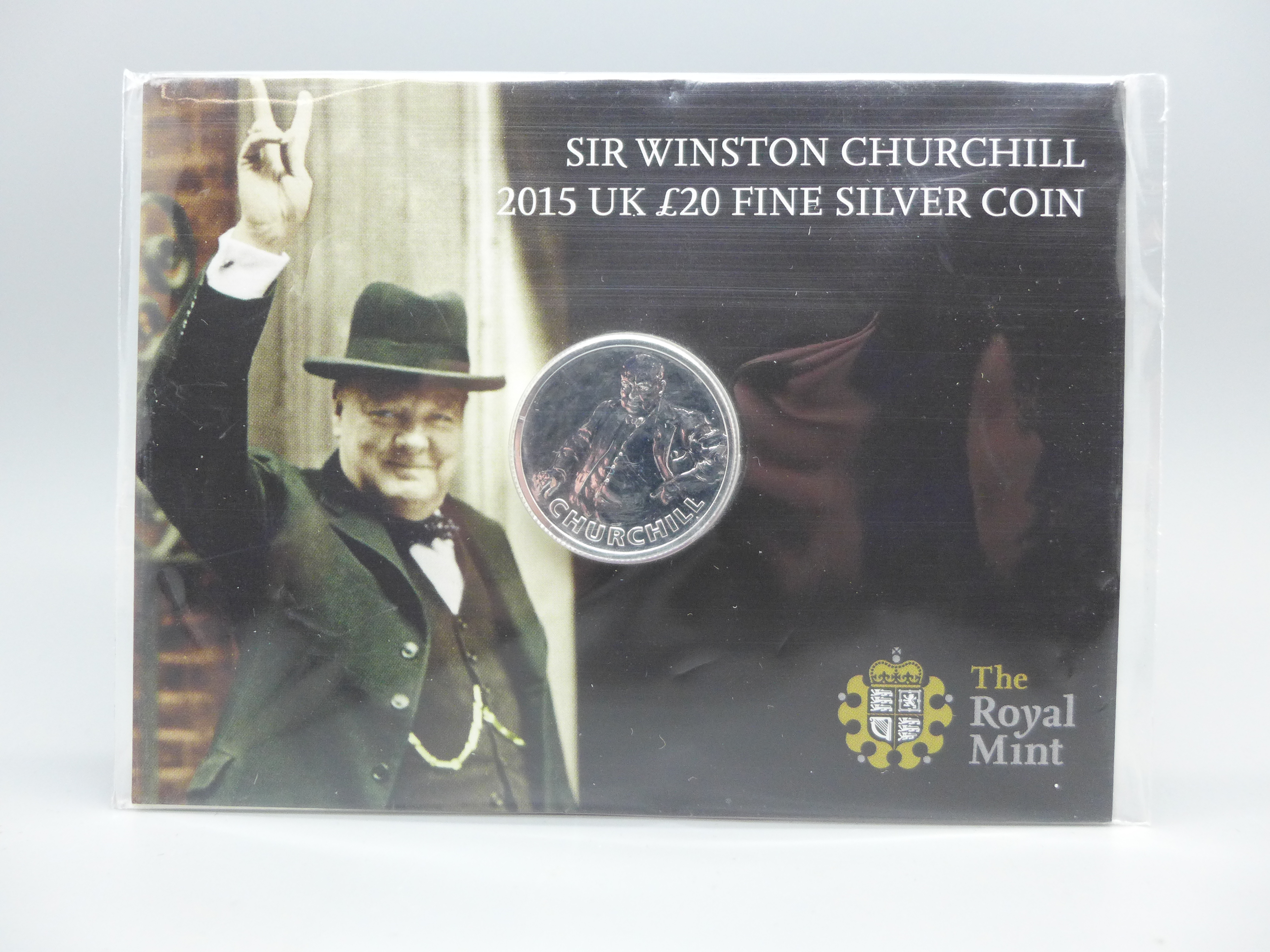 The Royal Mint Sir Winston Churchill 2015 UK £20 Fine Silver Coin