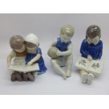 Three figures, Royal Copenhagen, Bing & Grondahl and one other
