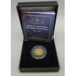 A D-Day 75th Anniversary Gold Quarter Sovereign 1944/2019, 2g, 22ct gold, with certificate, boxed