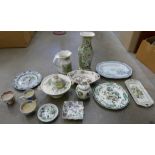 A collection of Mason's ironstone china, small chip to the large vase