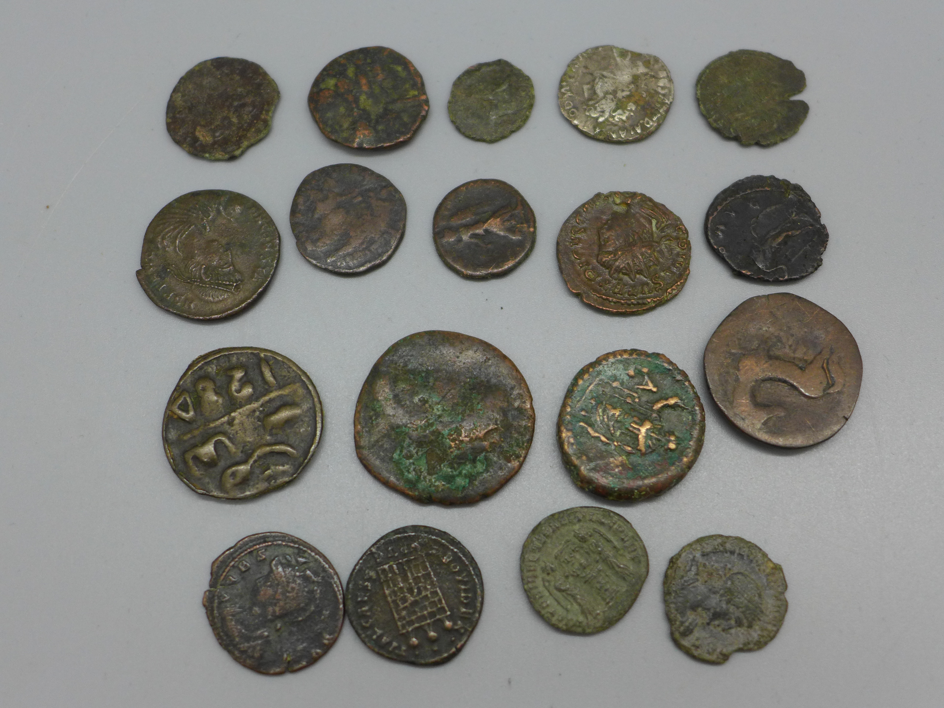 A collection of early coins