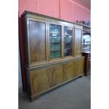 A large George III style mahogany library bookcase