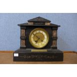 A 19th Century German Belge noir mantel clock