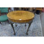 A George I style burr walnut circular centre table
