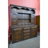 A George III style oak dresser