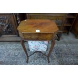 A Victorian mahogany lady's sewing table