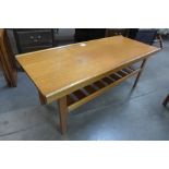 A teak coffee table