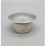 A hammered circular silver Liberty & Co. rouge pot, with screw top, Birmingham 1919, diameter of top