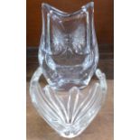 Two Daum French glass pieces, one a/f, slight chip