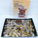 Approximately fifty Wade Whimsies with Wade Whimsical Identification Book