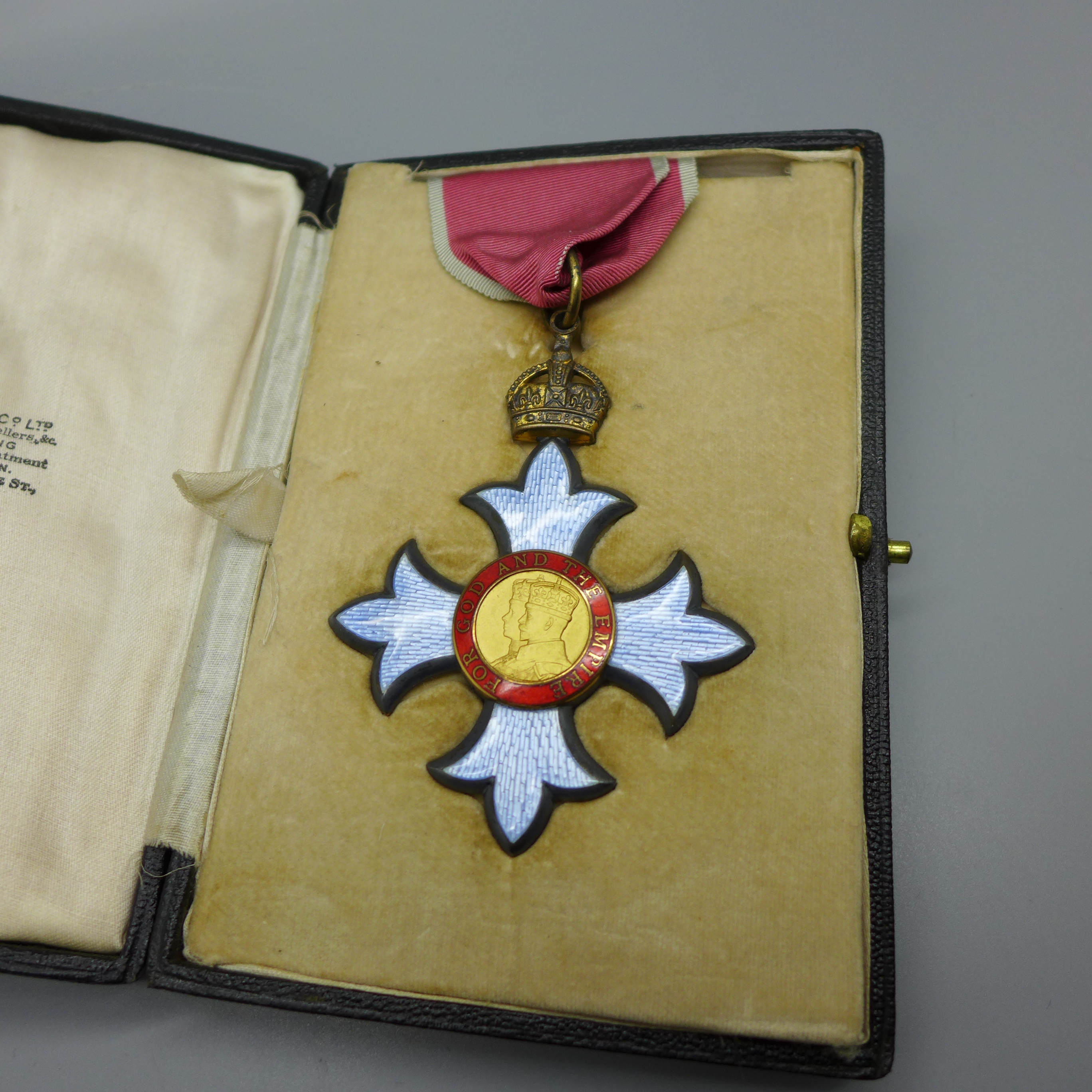 A King George V C.B.E. medal, in a fitted Garrard case - Image 2 of 3