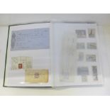 Stamps; Revenue and poster stamps in stock book