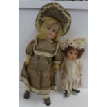 Two dolls, one marked Germany, a/f, other Simon & Halbig