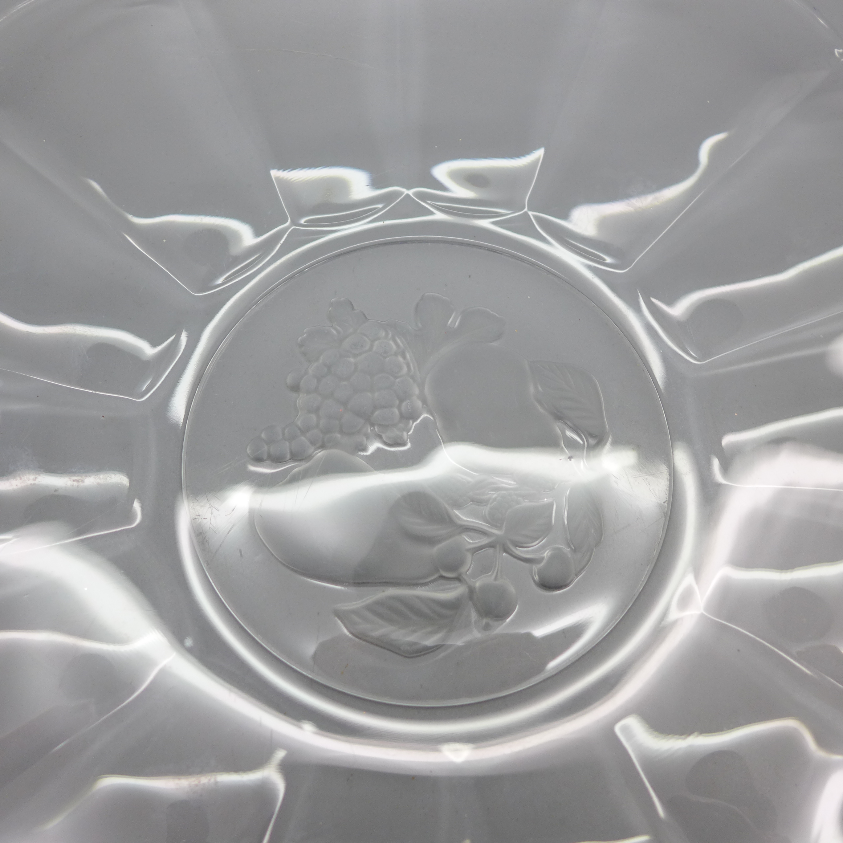 A Val Saint Lambert 'MVSL' Belgium glass plate - Bild 2 aus 3