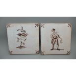 Two Delft tiles