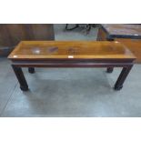 A Chinese hardwood window seat