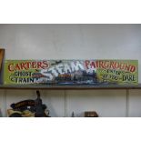 A painted wooden Carters Fairground, Ghost Train sign
