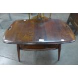 An Ercol Golden Dawn elm and beech 457 model butlers tray coffee table