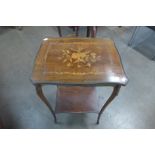 A 19th Century French marquetry inlaid rosewood and gilt metal mounted gueridon table