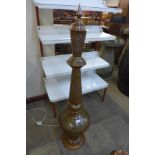 A Moorish copper floor standing lamp