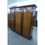 A Victorian mahogany three door enclosed bookcase