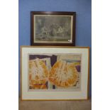 A signed Ben Schonzeit limited edition print, Tangerine Sugar, framed and one other