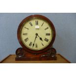 An early Victorian mahogany fusee shelf clock