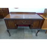 An Edward VII Chippendale Revival mahogany kneehole desk, attributed to Waring & Gillows