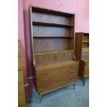 A Danish Borge Mogensen teak tambour front secretaire room divider