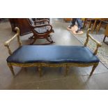 An 18th Century French giltwood window seat