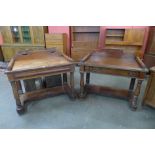 A pair of similar George IV mahogany console tables