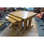 A teak nest of tables