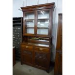 A Victorian walnut bookcase