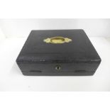 A Victorian 19th Century leather covered writing box